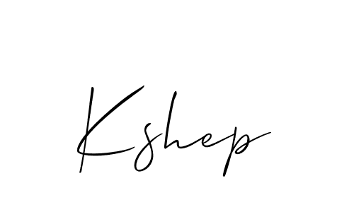 The best way (Allison_Script) to make a short signature is to pick only two or three words in your name. The name Kshep include a total of six letters. For converting this name. Kshep signature style 2 images and pictures png