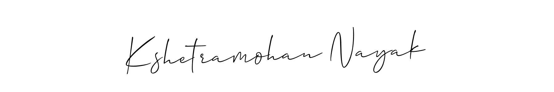 How to make Kshetramohan Nayak name signature. Use Allison_Script style for creating short signs online. This is the latest handwritten sign. Kshetramohan Nayak signature style 2 images and pictures png