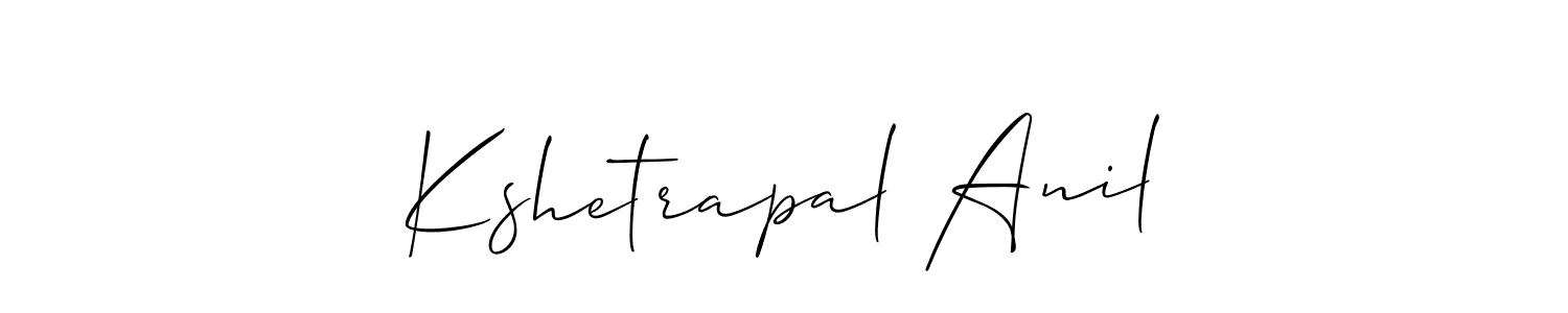 Design your own signature with our free online signature maker. With this signature software, you can create a handwritten (Allison_Script) signature for name Kshetrapal Anil. Kshetrapal Anil signature style 2 images and pictures png