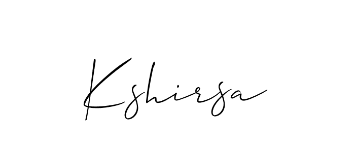 How to make Kshirsa signature? Allison_Script is a professional autograph style. Create handwritten signature for Kshirsa name. Kshirsa signature style 2 images and pictures png