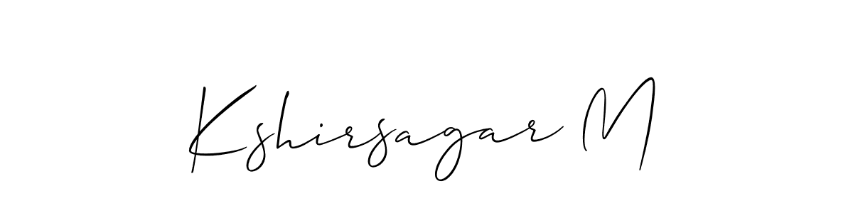 Create a beautiful signature design for name Kshirsagar M. With this signature (Allison_Script) fonts, you can make a handwritten signature for free. Kshirsagar M signature style 2 images and pictures png