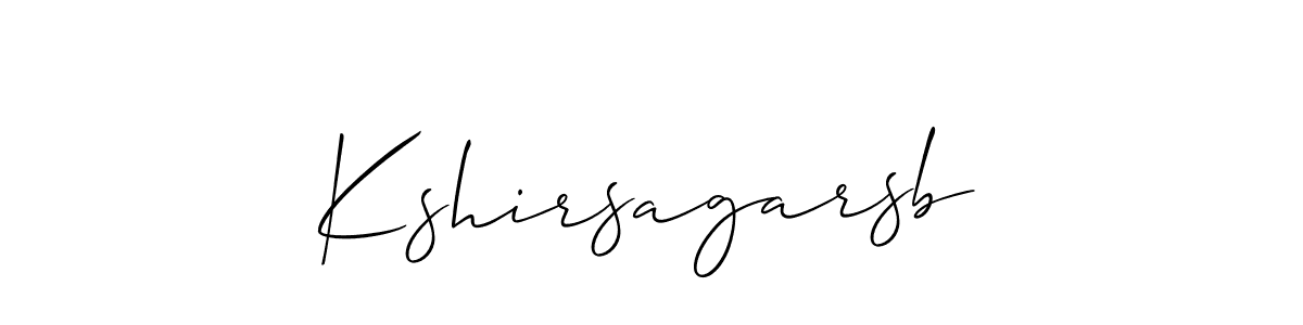How to make Kshirsagarsb signature? Allison_Script is a professional autograph style. Create handwritten signature for Kshirsagarsb name. Kshirsagarsb signature style 2 images and pictures png