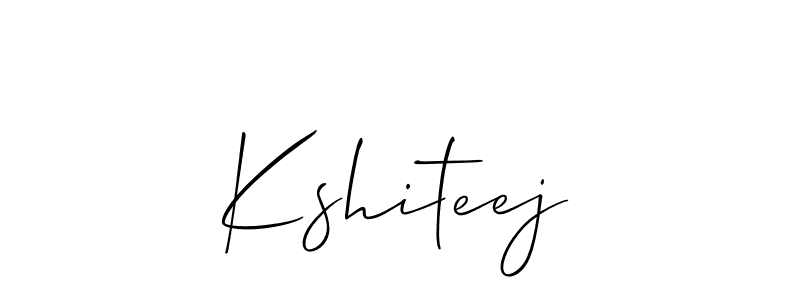 Make a beautiful signature design for name Kshiteej. With this signature (Allison_Script) style, you can create a handwritten signature for free. Kshiteej signature style 2 images and pictures png