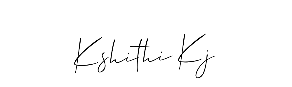 The best way (Allison_Script) to make a short signature is to pick only two or three words in your name. The name Kshithi Kj include a total of six letters. For converting this name. Kshithi Kj signature style 2 images and pictures png
