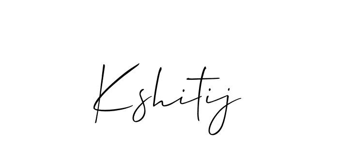 Create a beautiful signature design for name Kshitij. With this signature (Allison_Script) fonts, you can make a handwritten signature for free. Kshitij signature style 2 images and pictures png