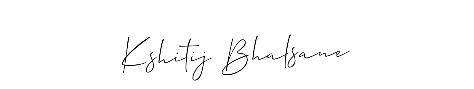 How to make Kshitij Bhalsane signature? Allison_Script is a professional autograph style. Create handwritten signature for Kshitij Bhalsane name. Kshitij Bhalsane signature style 2 images and pictures png