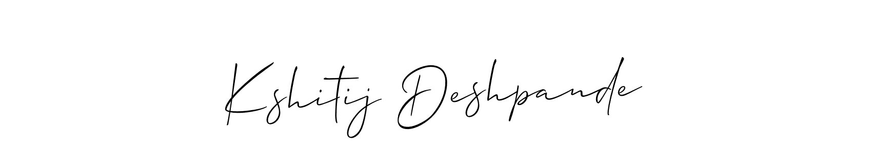 Similarly Allison_Script is the best handwritten signature design. Signature creator online .You can use it as an online autograph creator for name Kshitij Deshpande. Kshitij Deshpande signature style 2 images and pictures png