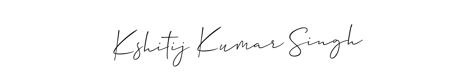 Create a beautiful signature design for name Kshitij Kumar Singh. With this signature (Allison_Script) fonts, you can make a handwritten signature for free. Kshitij Kumar Singh signature style 2 images and pictures png