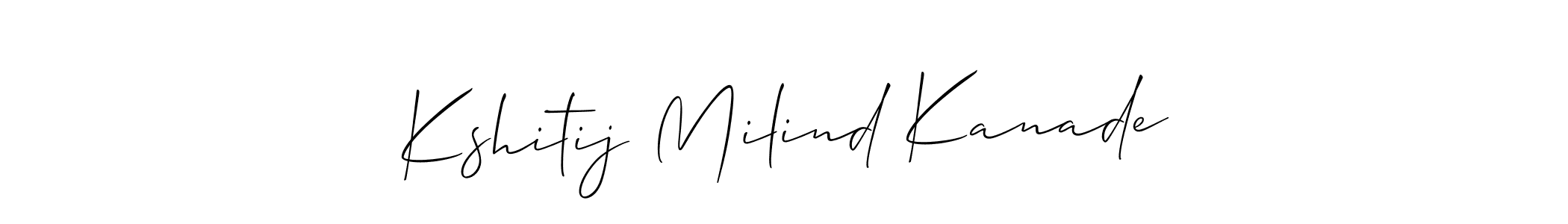 Similarly Allison_Script is the best handwritten signature design. Signature creator online .You can use it as an online autograph creator for name Kshitij Milind Kanade. Kshitij Milind Kanade signature style 2 images and pictures png