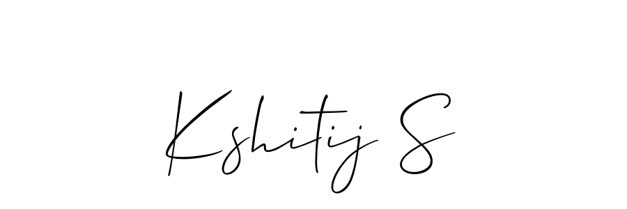 You should practise on your own different ways (Allison_Script) to write your name (Kshitij S) in signature. don't let someone else do it for you. Kshitij S signature style 2 images and pictures png