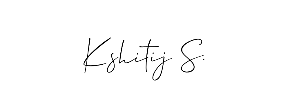 if you are searching for the best signature style for your name Kshitij S.. so please give up your signature search. here we have designed multiple signature styles  using Allison_Script. Kshitij S. signature style 2 images and pictures png