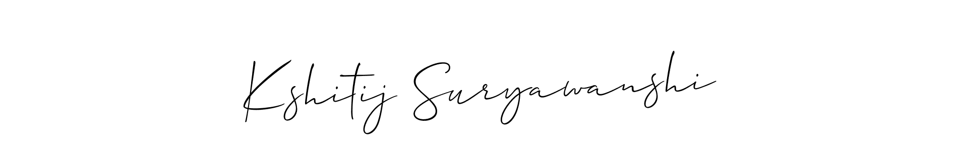 How to make Kshitij Suryawanshi name signature. Use Allison_Script style for creating short signs online. This is the latest handwritten sign. Kshitij Suryawanshi signature style 2 images and pictures png