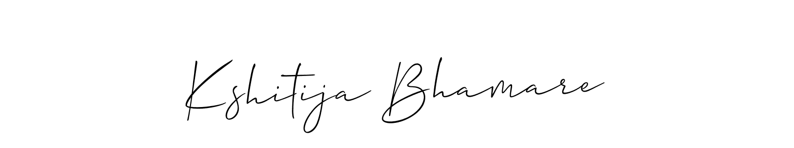 Create a beautiful signature design for name Kshitija Bhamare. With this signature (Allison_Script) fonts, you can make a handwritten signature for free. Kshitija Bhamare signature style 2 images and pictures png