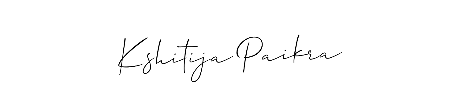 This is the best signature style for the Kshitija Paikra name. Also you like these signature font (Allison_Script). Mix name signature. Kshitija Paikra signature style 2 images and pictures png