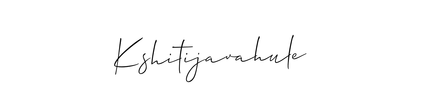 Design your own signature with our free online signature maker. With this signature software, you can create a handwritten (Allison_Script) signature for name Kshitijavahule. Kshitijavahule signature style 2 images and pictures png