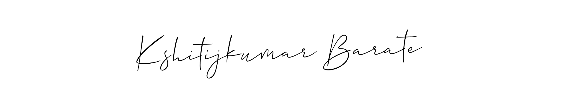 Make a beautiful signature design for name Kshitijkumar Barate. With this signature (Allison_Script) style, you can create a handwritten signature for free. Kshitijkumar Barate signature style 2 images and pictures png