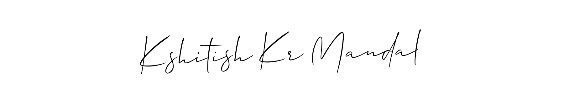 Design your own signature with our free online signature maker. With this signature software, you can create a handwritten (Allison_Script) signature for name Kshitish Kr Mandal. Kshitish Kr Mandal signature style 2 images and pictures png