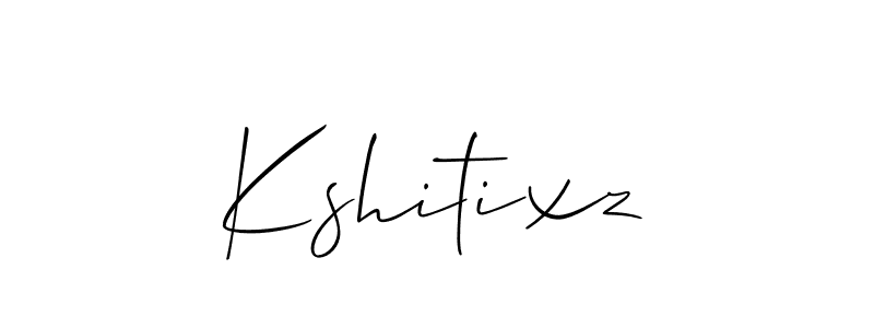 How to make Kshitixz signature? Allison_Script is a professional autograph style. Create handwritten signature for Kshitixz name. Kshitixz signature style 2 images and pictures png