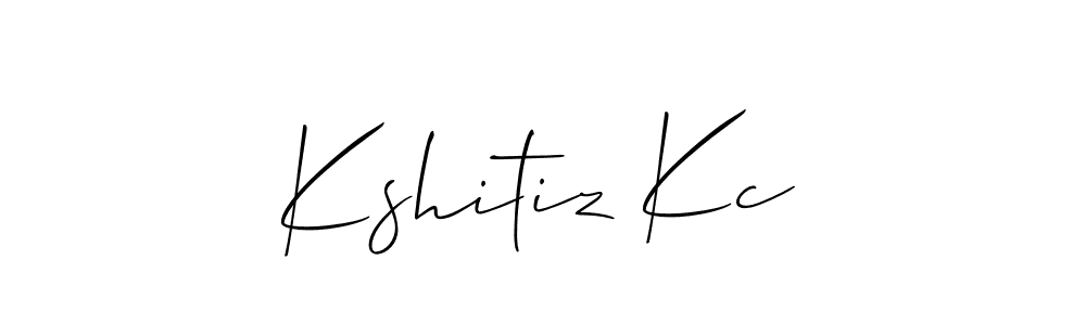 Also You can easily find your signature by using the search form. We will create Kshitiz Kc name handwritten signature images for you free of cost using Allison_Script sign style. Kshitiz Kc signature style 2 images and pictures png