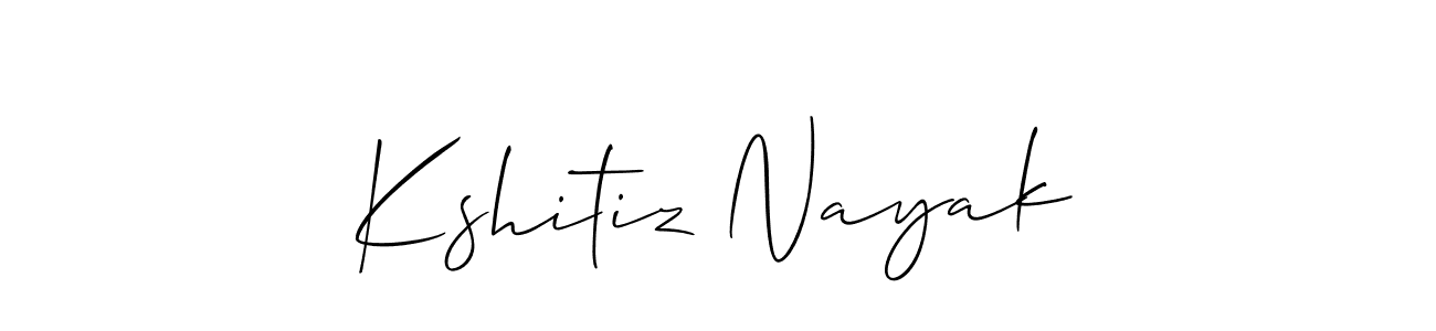Also we have Kshitiz Nayak name is the best signature style. Create professional handwritten signature collection using Allison_Script autograph style. Kshitiz Nayak signature style 2 images and pictures png