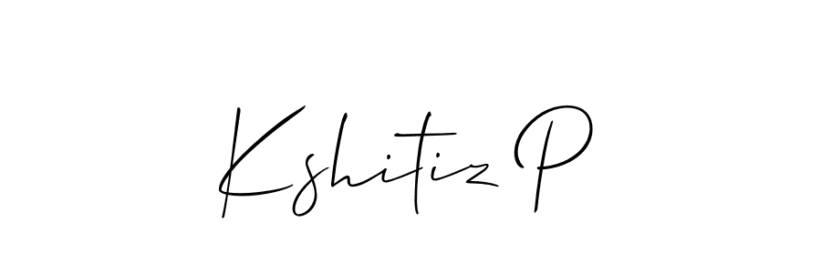 You should practise on your own different ways (Allison_Script) to write your name (Kshitiz P) in signature. don't let someone else do it for you. Kshitiz P signature style 2 images and pictures png