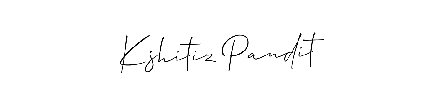 How to Draw Kshitiz Pandit signature style? Allison_Script is a latest design signature styles for name Kshitiz Pandit. Kshitiz Pandit signature style 2 images and pictures png