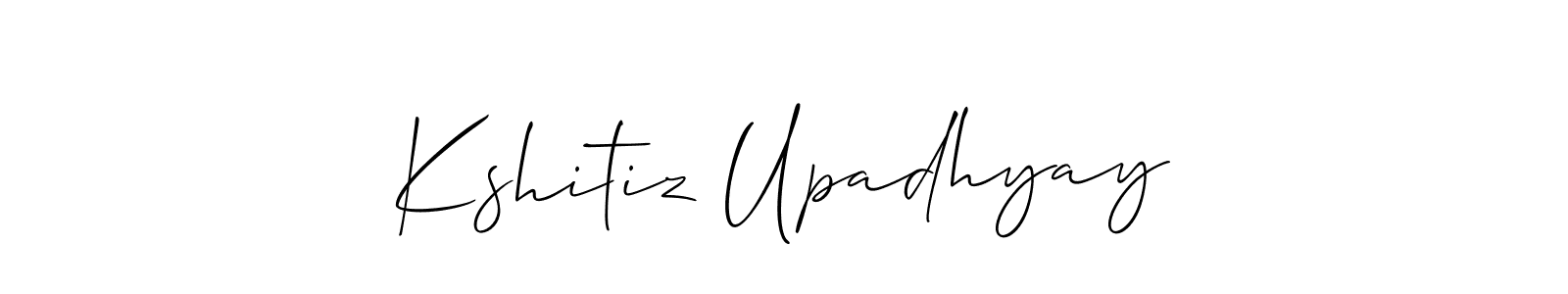 Use a signature maker to create a handwritten signature online. With this signature software, you can design (Allison_Script) your own signature for name Kshitiz Upadhyay. Kshitiz Upadhyay signature style 2 images and pictures png
