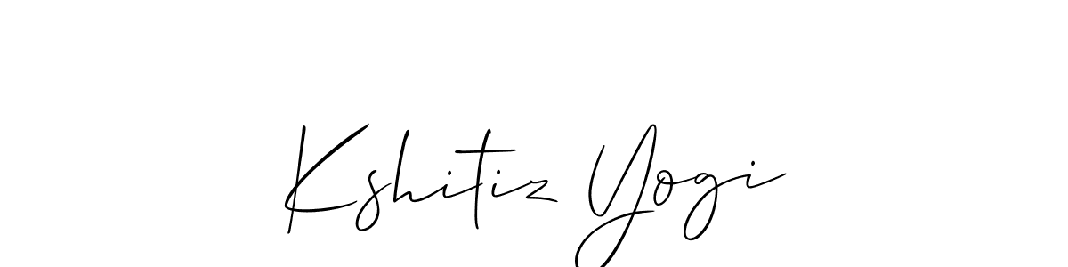 Create a beautiful signature design for name Kshitiz Yogi. With this signature (Allison_Script) fonts, you can make a handwritten signature for free. Kshitiz Yogi signature style 2 images and pictures png