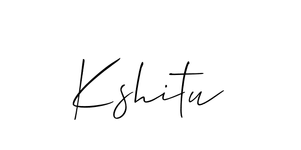 How to make Kshitu signature? Allison_Script is a professional autograph style. Create handwritten signature for Kshitu name. Kshitu signature style 2 images and pictures png