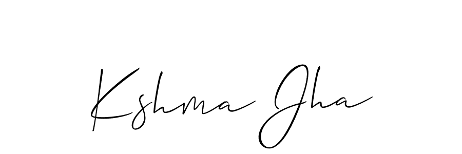 Also we have Kshma Jha name is the best signature style. Create professional handwritten signature collection using Allison_Script autograph style. Kshma Jha signature style 2 images and pictures png