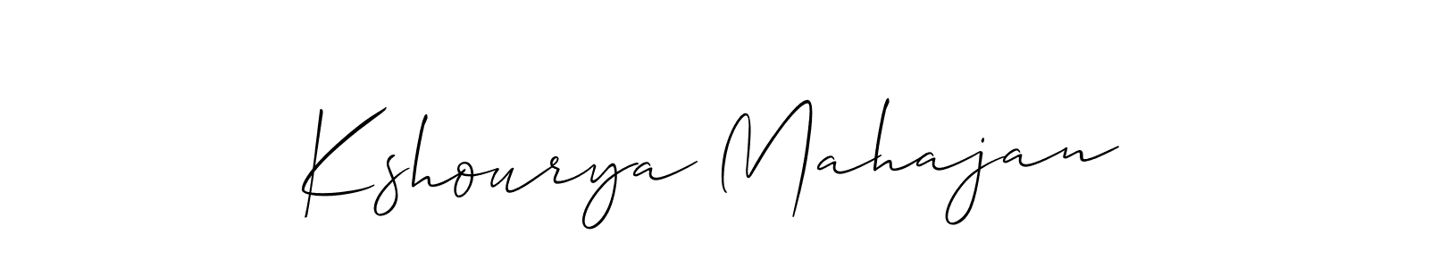 Kshourya Mahajan stylish signature style. Best Handwritten Sign (Allison_Script) for my name. Handwritten Signature Collection Ideas for my name Kshourya Mahajan. Kshourya Mahajan signature style 2 images and pictures png