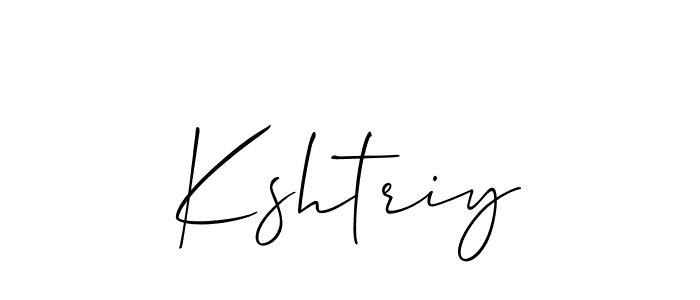 Design your own signature with our free online signature maker. With this signature software, you can create a handwritten (Allison_Script) signature for name Kshtriy. Kshtriy signature style 2 images and pictures png