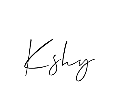 Use a signature maker to create a handwritten signature online. With this signature software, you can design (Allison_Script) your own signature for name Kshy. Kshy signature style 2 images and pictures png