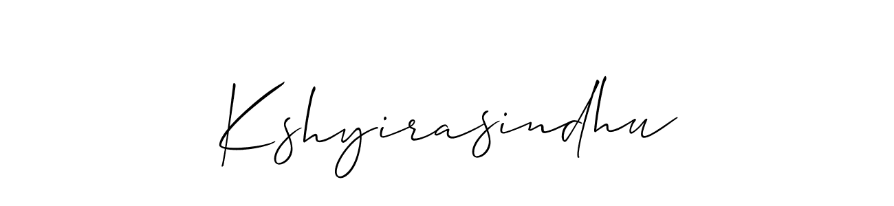 How to make Kshyirasindhu signature? Allison_Script is a professional autograph style. Create handwritten signature for Kshyirasindhu name. Kshyirasindhu signature style 2 images and pictures png