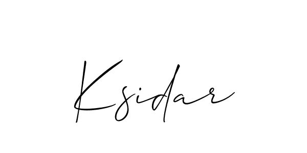 How to make Ksidar signature? Allison_Script is a professional autograph style. Create handwritten signature for Ksidar name. Ksidar signature style 2 images and pictures png
