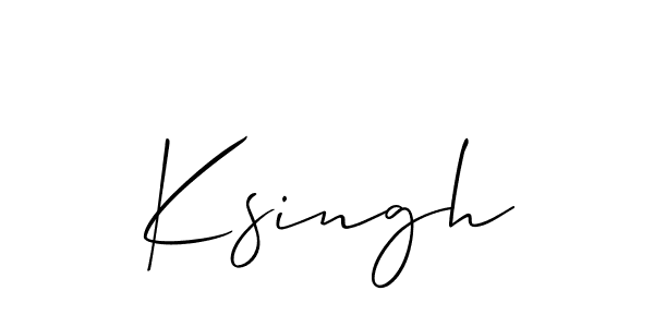 Make a beautiful signature design for name Ksingh. With this signature (Allison_Script) style, you can create a handwritten signature for free. Ksingh signature style 2 images and pictures png