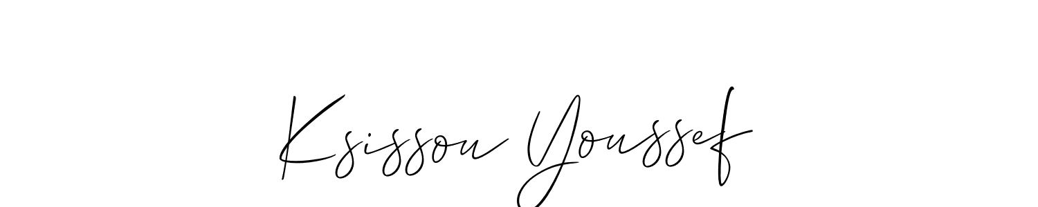 Best and Professional Signature Style for Ksissou Youssef. Allison_Script Best Signature Style Collection. Ksissou Youssef signature style 2 images and pictures png