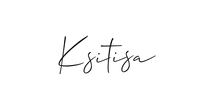 if you are searching for the best signature style for your name Ksitisa. so please give up your signature search. here we have designed multiple signature styles  using Allison_Script. Ksitisa signature style 2 images and pictures png