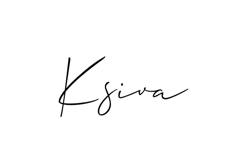 Create a beautiful signature design for name Ksiva. With this signature (Allison_Script) fonts, you can make a handwritten signature for free. Ksiva signature style 2 images and pictures png