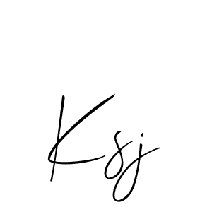How to Draw Ksj signature style? Allison_Script is a latest design signature styles for name Ksj. Ksj signature style 2 images and pictures png