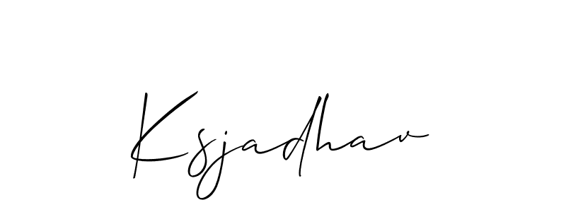 This is the best signature style for the Ksjadhav name. Also you like these signature font (Allison_Script). Mix name signature. Ksjadhav signature style 2 images and pictures png