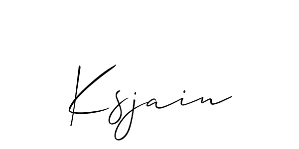 How to make Ksjain name signature. Use Allison_Script style for creating short signs online. This is the latest handwritten sign. Ksjain signature style 2 images and pictures png