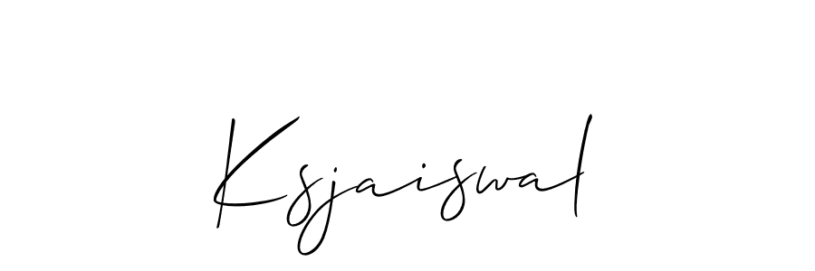 How to make Ksjaiswal name signature. Use Allison_Script style for creating short signs online. This is the latest handwritten sign. Ksjaiswal signature style 2 images and pictures png