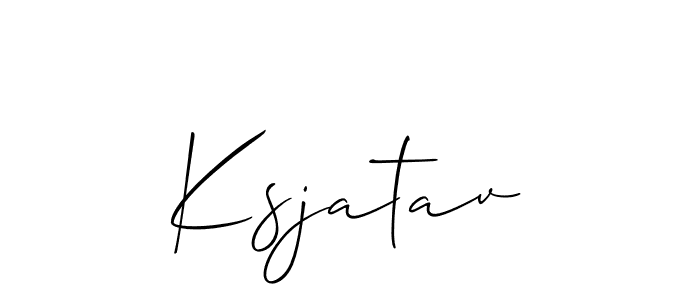 How to make Ksjatav signature? Allison_Script is a professional autograph style. Create handwritten signature for Ksjatav name. Ksjatav signature style 2 images and pictures png