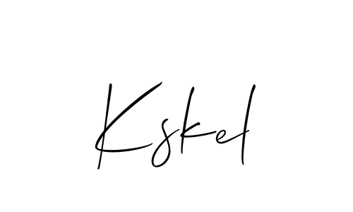 Make a short Kskel signature style. Manage your documents anywhere anytime using Allison_Script. Create and add eSignatures, submit forms, share and send files easily. Kskel signature style 2 images and pictures png