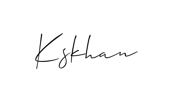 Best and Professional Signature Style for Kskhan. Allison_Script Best Signature Style Collection. Kskhan signature style 2 images and pictures png