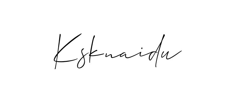 Make a beautiful signature design for name Ksknaidu. With this signature (Allison_Script) style, you can create a handwritten signature for free. Ksknaidu signature style 2 images and pictures png