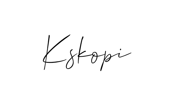 You should practise on your own different ways (Allison_Script) to write your name (Kskopi) in signature. don't let someone else do it for you. Kskopi signature style 2 images and pictures png