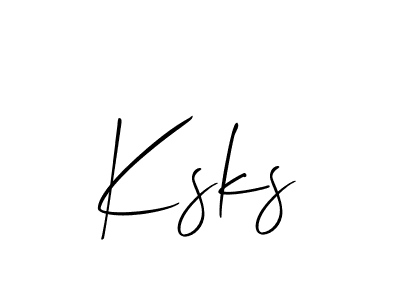 Allison_Script is a professional signature style that is perfect for those who want to add a touch of class to their signature. It is also a great choice for those who want to make their signature more unique. Get Ksks name to fancy signature for free. Ksks signature style 2 images and pictures png