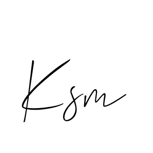 The best way (Allison_Script) to make a short signature is to pick only two or three words in your name. The name Ksm include a total of six letters. For converting this name. Ksm signature style 2 images and pictures png